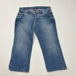 Lucky Brand Crop Jeans Embroidered Pockets Lighter Wash Size 4 27